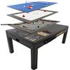 MONSTERSHOP Tavolo Multigioco 7-in-1 213 cm (7ft) Grigio Biliardo Tennis Hockey