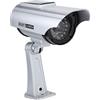 AMONIDA Telecamera Finta Ad Energia Solare con Design Realistico e Angolo di Visione Regolabile per Sorveglianza di Sicurezza Esterna 1 unità Nera (SILVER)