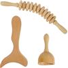 Fyearfly Set in Legno per Maderoterapia Corpo con Rullo Curvo e Gua Sha
