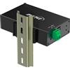 InLine Hub industriale InLine® USB 3.2 Gen.1, 4 porte, alloggiamento in alluminio, con alimentatore