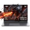Blackview GamiBook 6, laptop da gaming da 16" con processore AMD Ryzen 7 7735HS, dotato di pellicola protettiva per la tastiera. Caratteristiche: schermo 16:10 FHD, 16 GB di RAM, SSD da 512 GB, scheda grafica AMD Radeon 680M, Wi-Fi 6