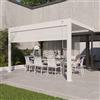 NATERIAL Pergola bioclimatica addossata 3x4 m in alluminio bianco - Astra NATERIAL