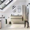 SENSEA Mobile da bagno prolunga sospeso sotto lavabo L 60 x H 58 x P 48.1 cm beige laminato opaco, 2 cassetti SENSEA Studio