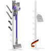 PureMounts Supporto per aspirapolvere compatibile con le serie Dyson Gen5, V15, V12, V11, V10, V8, V7, V6, per pavimento, supporto per accessori, bianco