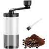 Luxvara Macinacaffè Manuale,Macinino Caffè Portatile,Macinino Caffè a Mano Macine in Ceramica,Macinacaffè Portatile Piccolo con Pennello,Per Viaggio, Campeggio, Ufficio, Espresso, Pour Over