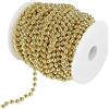 Wakects Catena di Perle per Albero di Natale, 25 m, 6 mm, ABS, Ghirlanda Decorativa per Matrimoni e Fai da Te, Oro