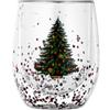 KMQRDZi Tazza di Natale, bicchieri da tè, a doppia parete, 400 ml, per latte di Natale, regalo di Natale, vetro protettivo per scottature (A)