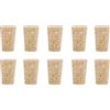 Hilitand 2Types 10PCS Tappi Sughero Conici Naturale Tappi in legno per vino/birra(Bouteille de vin rouge 22 * 17 * 35mm)