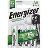Energizer Accu Recharge Power Plus Aa 2000mah Batteria 4 Pezzi