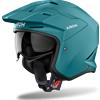 Airoh CASCO JET KOMBAKT COLOR PETROL GREEN MATT AIROH : Taglia Int - M