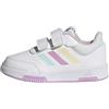 adidas Tensaur Hook And Loop Shoes, Sneaker Unisex - Bambini e Ragazzi, Cloud White Blue Bliss Lilac, 21 EU