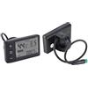 Tbest Pannello di Controllo per Bicicletta elettrica Display LCD S866 con Spina Impermeabile, Compatibile con 24V 36V 48V