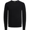 JACK & JONES Jjeemil Knit Crew Neck Noos, Maglione Lavorato a Maglia Uomo, Nero (720), XL