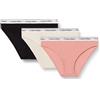 Calvin Klein Jeans 3PK Bikini G80G800728 Slip Bambina, Rosa (Brandiedalbicocca/Whitecapgray/Pvhblk), 8-10 Anni, Rosa (Albicocca/Whitecapgray/Pvhblk), 8-10 Years