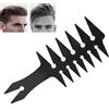 Brrnoo Pettine da Parrucchiere da Uomo, Strumento da Parrucchiere da Uomo, Pettine a Denti Larghi e Pettine a Forchetta per Lisciare i Baffi e Modellare L'olio (pettine a Forchetta)(Nero)