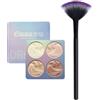 LyDia Cipria Technic Get Gorgeous 12 g, pennello piccolo Lydia® piccolo nero/per guance/blending/contouring/polvere illuminante/cipria