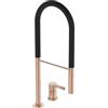 Ideal Standard - Gusto Miscelatore cucina a 2 fori, Semi Pro, con doccetta estraibile e due modalità di getto, bocca girevole a 360°, 6,7 l/min, Collegamento a vite dal basso, Sunset Rose