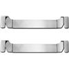 NT-ling 2 supporti per spatole in acciaio inox, montaggio a morsetto sul bordo della griglia, per griglie Blackstone e altre piastre piatte (argento)
