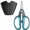Gardena Set Forbici da Cucina HerbCut + Custodia: Lame in Acciaio Inox 52 mm, Funzione Defogliazione, Ideali per Erbe Aromatiche, Impugnature in Plastica Riciclata (12214-36)