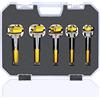 TOUGH MASTER Forstner - Punte in carburo per maestro, 5 pezzi, 15 mm, 20 mm, 25 mm, 30 mm, 35 mm, 2 chiavi esagonali e custodia resistente per lavorazione del legno, strumento TCT fai da te