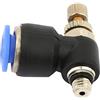 Hilitand 2pcs Pipe Pneumatic Fitting Regulator Valve Tube Air Flow Speed Controller (SL6-M5)