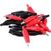 Hilitand Morsetto elettrico coccodrillo 20pcs, morsetti a coccodrillo Morsetto metrico sonda 28mm con coperchio di isolamento protettivo