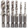 Yosoo Set di 6 Viti Maschi Inserto per Maschio Combinato a Macchina, HSS, Affilato, M3/4/5/6/8/10 Punta