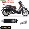 Arrow Piaggio Beverly 300 HPE 2022 Terminale Per Moto Urban Nero Fondello Inox