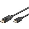 goobay 64848 - Cavo DisplayPort 2.0 a HDMI 2.1 8k @ 60Hz / Cavo di collegamento DP a HDMI/Cavo ad alta velocità 4K @ 144Hz / 5M