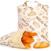 lasuroa Sacchetto Pane Cera d'Api per Lievito Madre, 43x30cm Riutilizzabile Sacchetti il Pane Cotone Contenitore Alimenti Accessori la Cottura per Mantenere Fresco il Bread