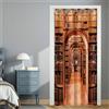 Hiseng Tenda per Porta per La Privacy, Separe Divisorio Interno, Stampe da Scaffale Tende Oscuranti per Porta con Occhielli, per Biblioteca, Libreria, Armadio, Soggiorno (Biblioteca,168x229cm)