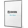 QWORK® Cornice Portafoto 50x70 cm in Alluminio - Nero Opaco - Vetro Acrilico Antigraffio