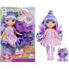 Rainbow High Littles Rainbow Fantasy Fairies & Pet - Amethyst, Viola - Bambola Piccola 14 cm Snodata e Animaletto Magico Unicorno Pegaso Fantasy con Ali da Fata intercambiabili. Età 4+