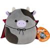 Squishmallows Peluche originale Bridgette la mucca grigia e nera per Halloween da 19,1 cm