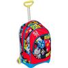 TrAdE Shop Traesio ZAINO SCUOLA RAGAZZI TROLLEY 3IN1 JACK SJ CARRELLO RIMOVIBILE ROSSO