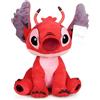 TrAdE Shop Traesio STITCH MORBIDO PELUCHE ROSSO 60CM PUPAZZO SONORO PARLANTE BAMBINI LILO & STITCH