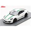 Schuco PORSCHE 911 R 2016 WHITE WITH GREEN STRIPES 1:12 Schuco Auto Stradali -I- Modell
