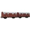 Rivarossi FS 2 UNITA' DI CARRI CHIUSI Gs A PARETI PIATTE EPOCA IV-V 1:87 Rivarossi Treni -