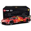 Burago FERRARI 499P N.50 WINNER LE MANS 2024 FUOCO-NIELSEN-MOLINA-ACRYLIC BOX1:18 Burag