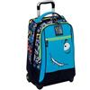 TrAdE Shop Traesio ZAINO TROLLEY SVALVOLATI YUB BOY AZZURRO RAGAZZI SCUOLA VIAGGI