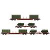 Rivarossi FS 2-UNIT PACK 4-AXLE FLAT TWO 20' CONTAINERS + TWO M113 EP.IV-V 1:87 Rivarossi
