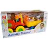 TrAdE Shop Traesio TRATTORE ZIO TOBIA CON SUONI CON 5 ANIMALI FATTORIA GIOCHI INFANZIA 40 X 20 CM