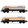 Rivarossi FS 2-UNIT PACK GAS TANK WAGON 4 AXLES EP.V 1:87 Rivarossi Treni -I- Modellino Nu