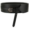 Ulalaza Cintura larga vintage da donna, con fibbia in metallo, per gonne decorative da donna, 100010/Nero, Etichettalia unica