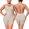 Takusun Body senza schienale per le donne controllo della pancia scollato schiena shapewear aperto indietro body shaper senza cuciture canotte sexy