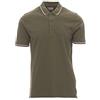 PAYPER Italia Polo Unisex Uomo Donna a Manica Corta 100% Cotone Collo Profilo Tricolore Spacchetti Laterali Verde Militare (XL)