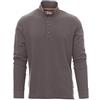 PAYPER Florence Polo da Uomo a Manica Lunga 100% Cotone Colletto Polsino a Costine Spacchetti Laterali Rinforzo Sagomato retrocollo Grigio Smoke (4XL)