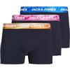 JACK & JONES JACK&JONES PLUS JACLUCA Solid Trunks 3 Pack Pls, Navy Blazer/Pack: Navy Blazer - Navy Blazer, XXXXL