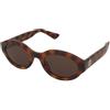 Gucci GG1579S 002 | Occhiali da Sole Graduati o Non Graduati | Prova Online | Plastica | Ovali / Ellittici | Marrone, Havana | Adrialenti