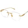 Gucci GG1806O 001 | Occhiali da Vista Graduati | Prova Online | Metallo | Quadrati | Oro | Adrialenti